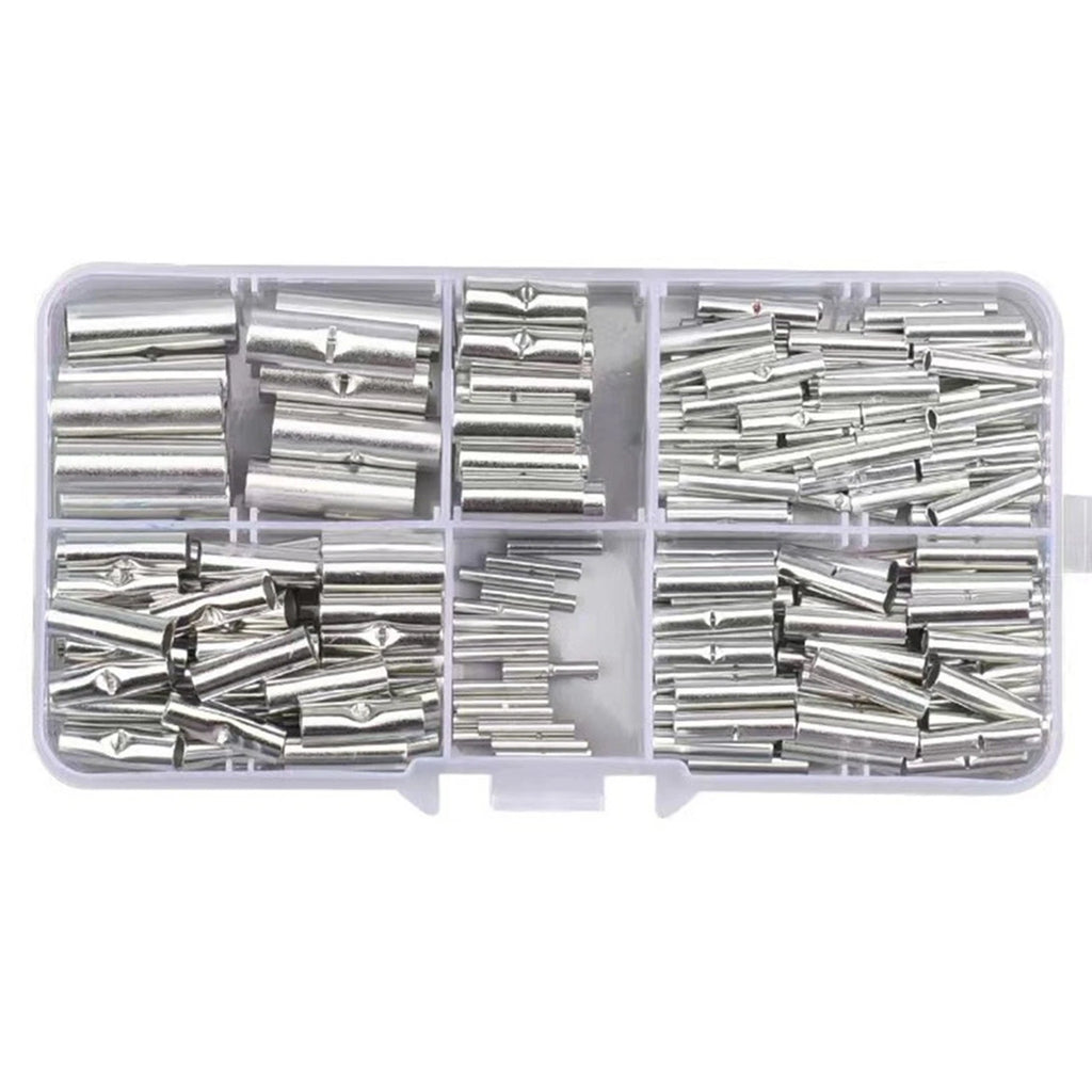 200PCS Non Insulated Butt Connectors for Auto Wire Crimp Terminals