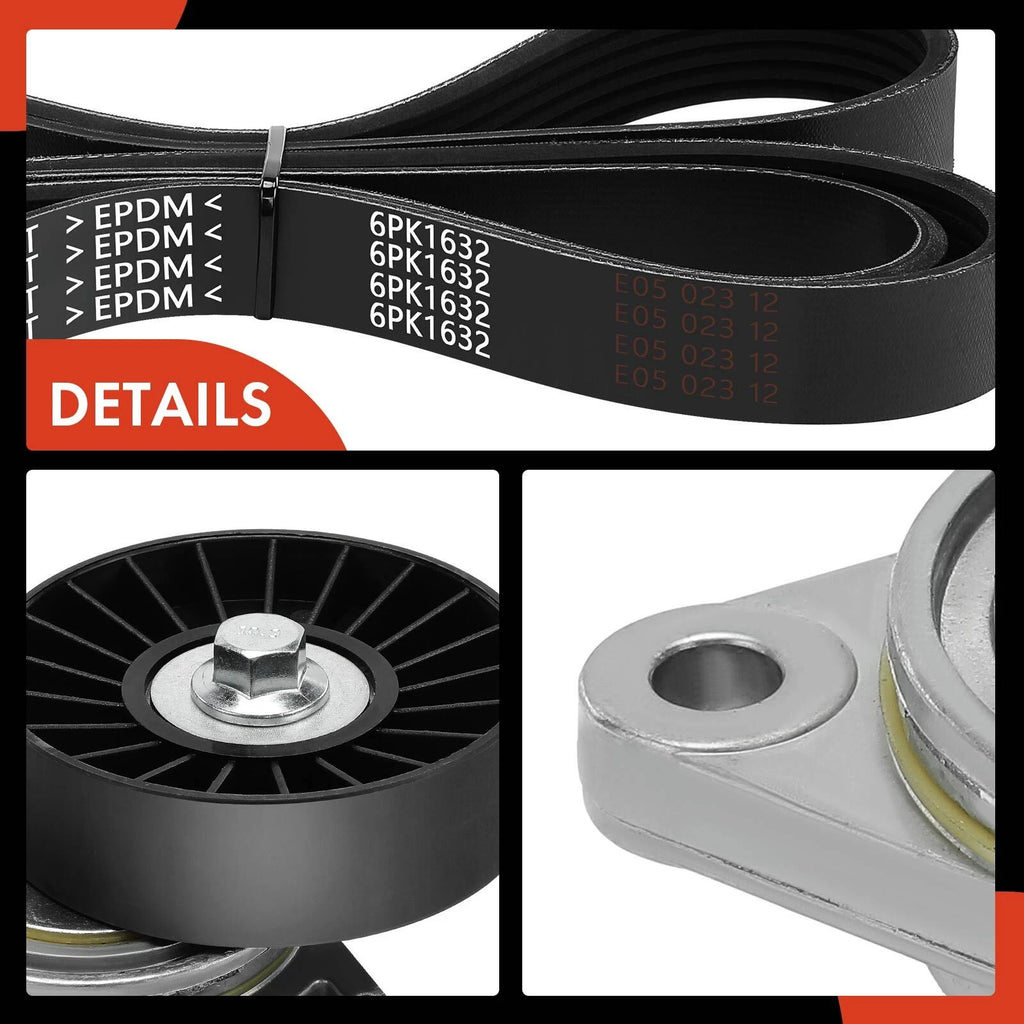 2X Serpentine Belt Drive Component Kit for Chevy Camaro (1995-1997)