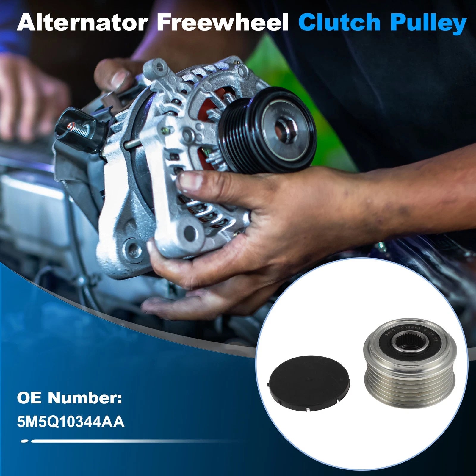 5M5Q10344AA Alternator Freewheel Clutch Pulley for Ford C-MAX (2003)