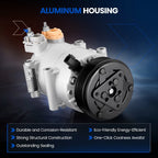 A/C Compressor w/ Clutch for Ford Fiesta 1.6L (2014–2019), EcoSport 2.0L (2018–2019) CO 9781C