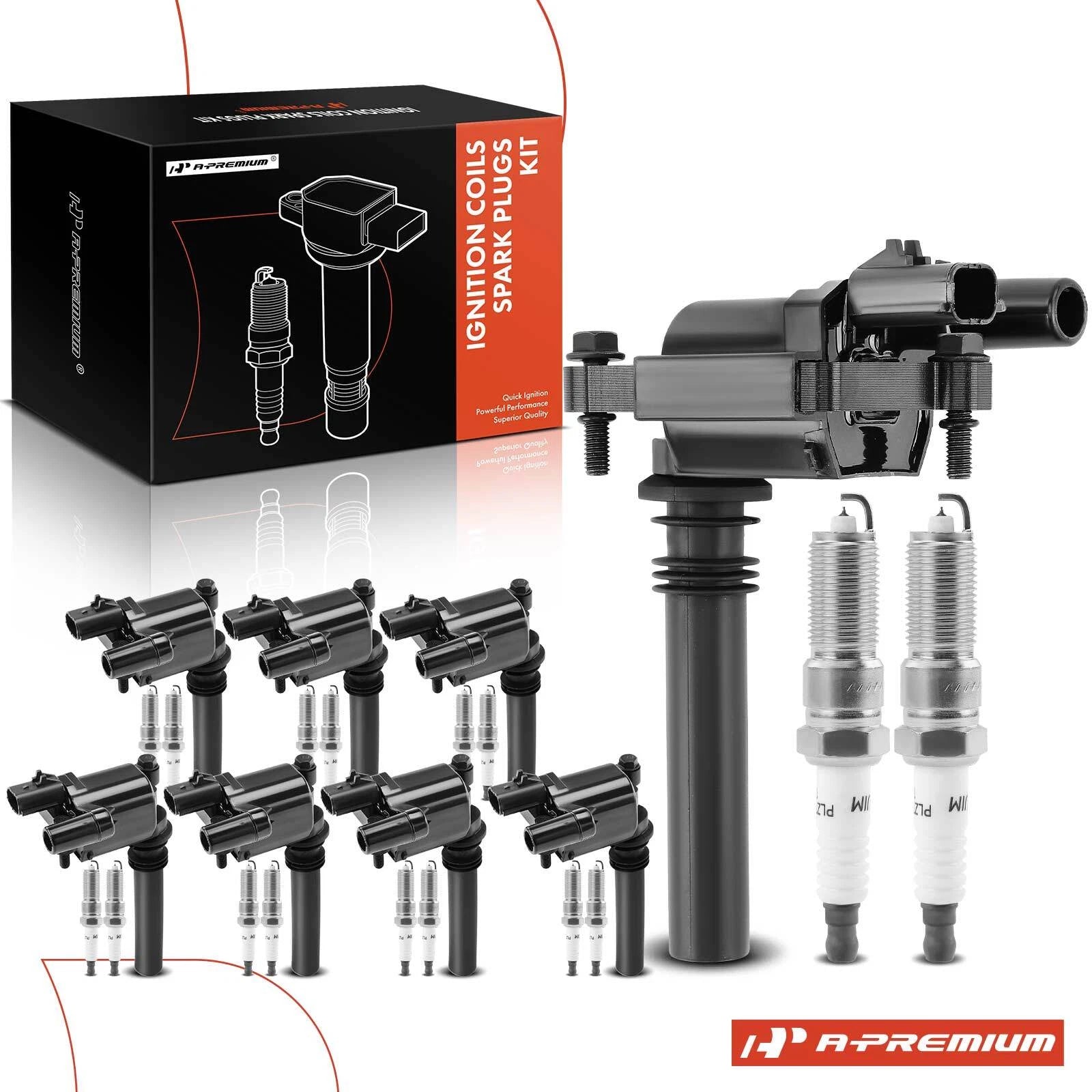 Set of 8 Ignition Coils and 16 Iridium Spark Plugs for Jeep Grand Cherokee (2005)