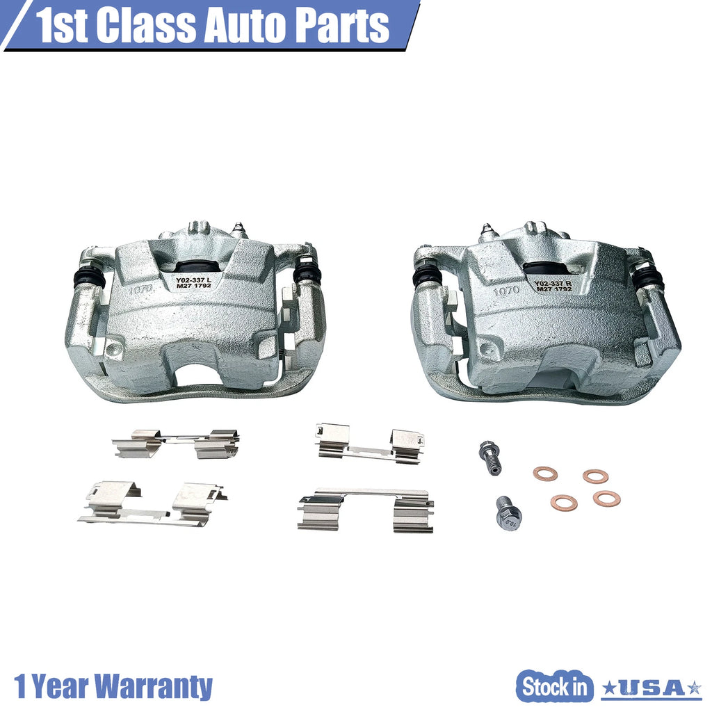 2X Front Brake Calipers with Bracket for Buick Encore, Cruze, Trax, Volt (2013-2021)
