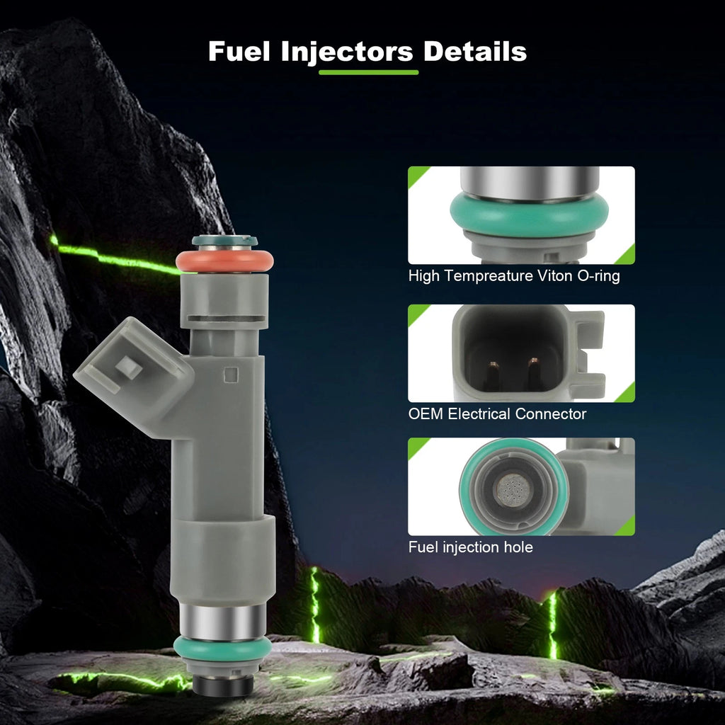 Set of 4 Fuel Injectors for Chevrolet HHR (2009–2011), Malibu (2010–2012), Pontiac G6 (2010) 2.4L
