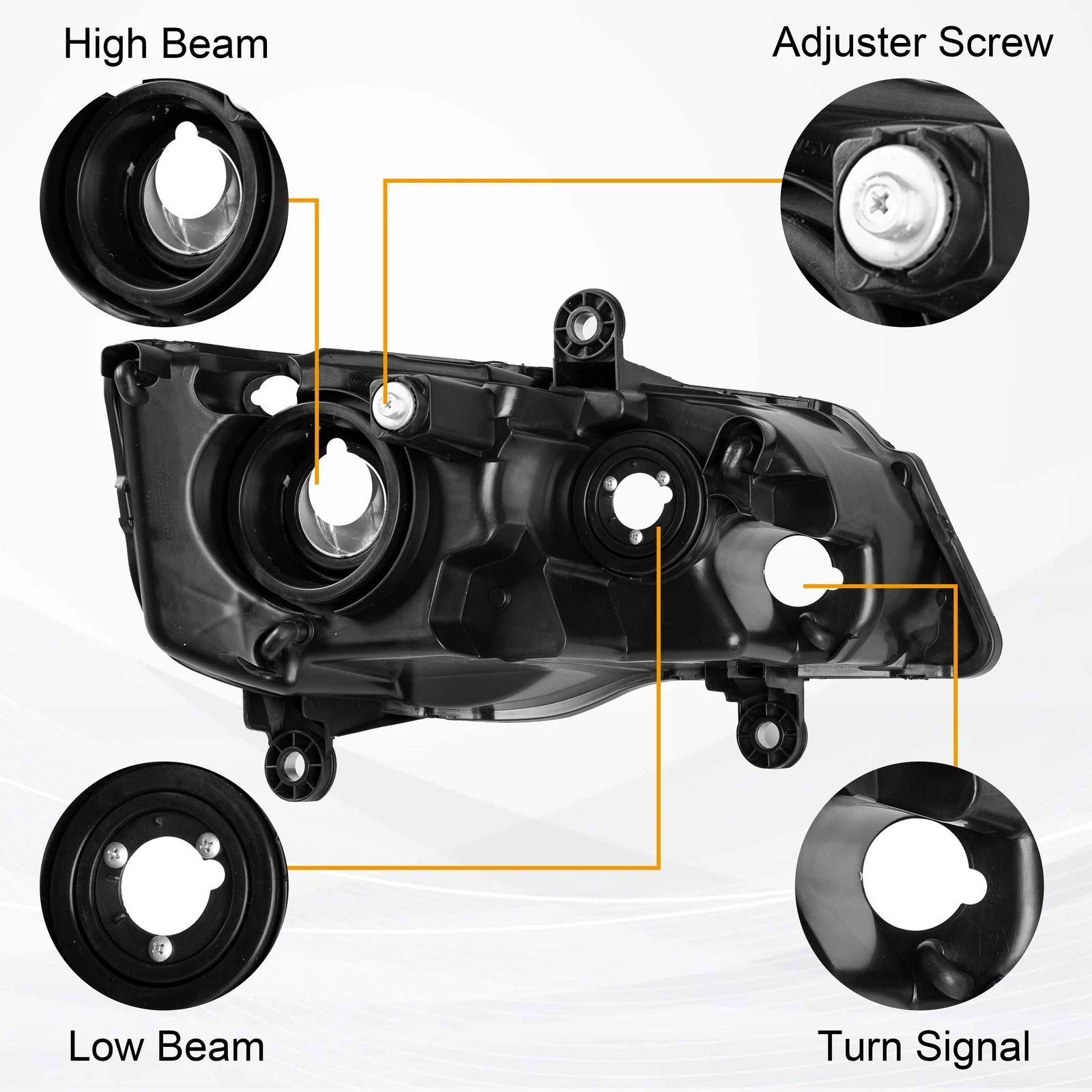 Headlights Set for Dodge Grand Caravan (2011–2019) & Chrysler Town & Country (2008–2016)