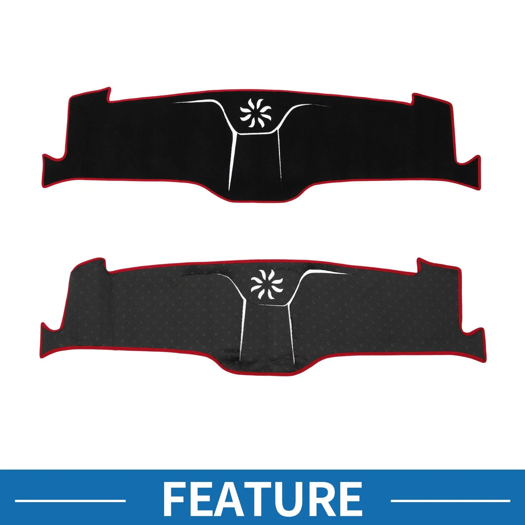Dashboard Cover Mat for Ford Mustang Mach-E (2021–2024) Black Red
