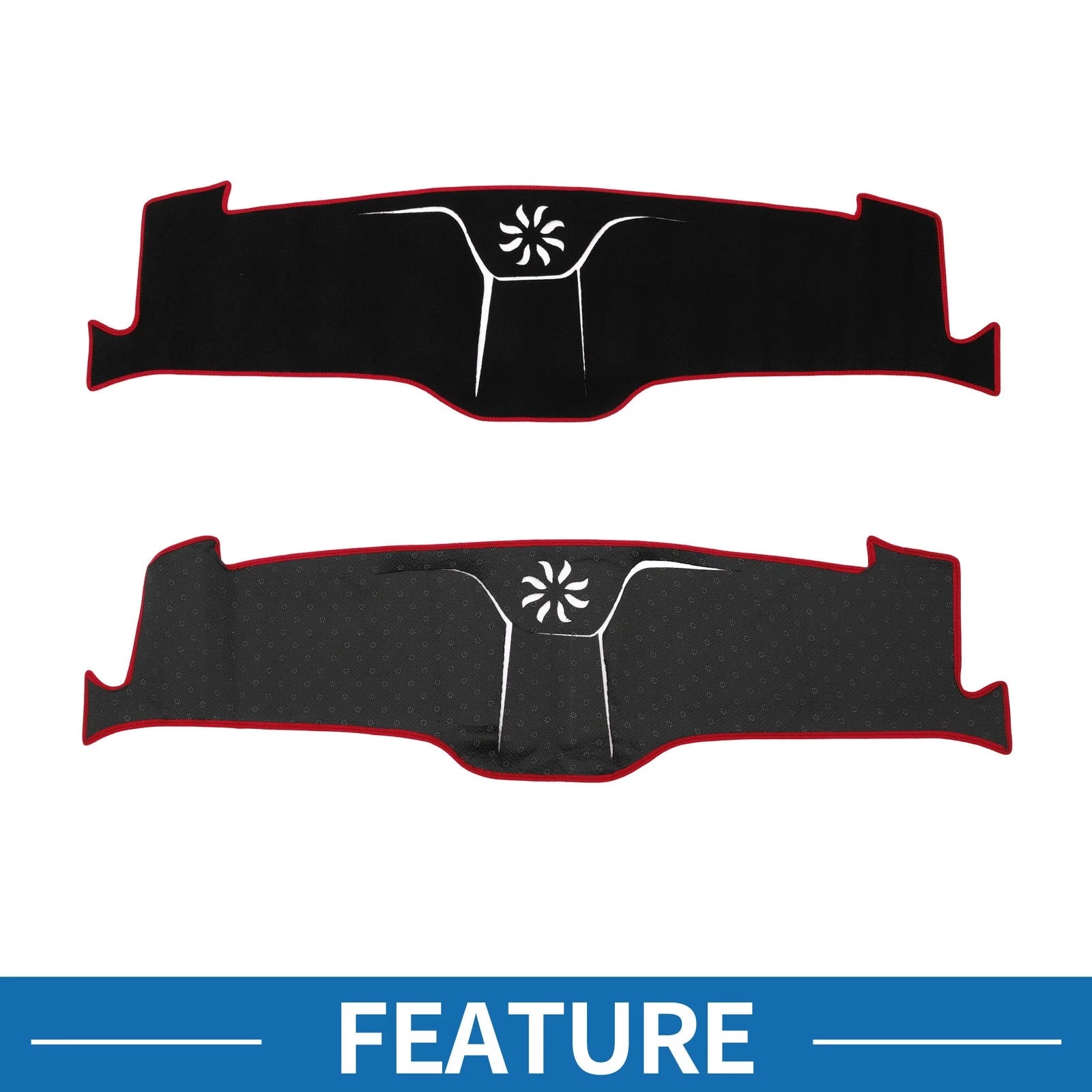 Dashboard Cover Mat for Ford Mustang Mach-E (2021–2024) Black Red
