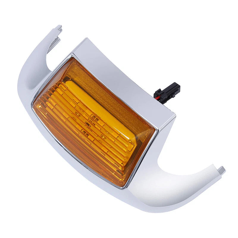 Chrome Orange Front Fender Tip Light for Harley FLHT FLT FLHS FLHR (1980–2013)