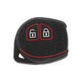 Black Red Line Car Key Case for Suzuki Alto (2010–2023) - 2 Buttons