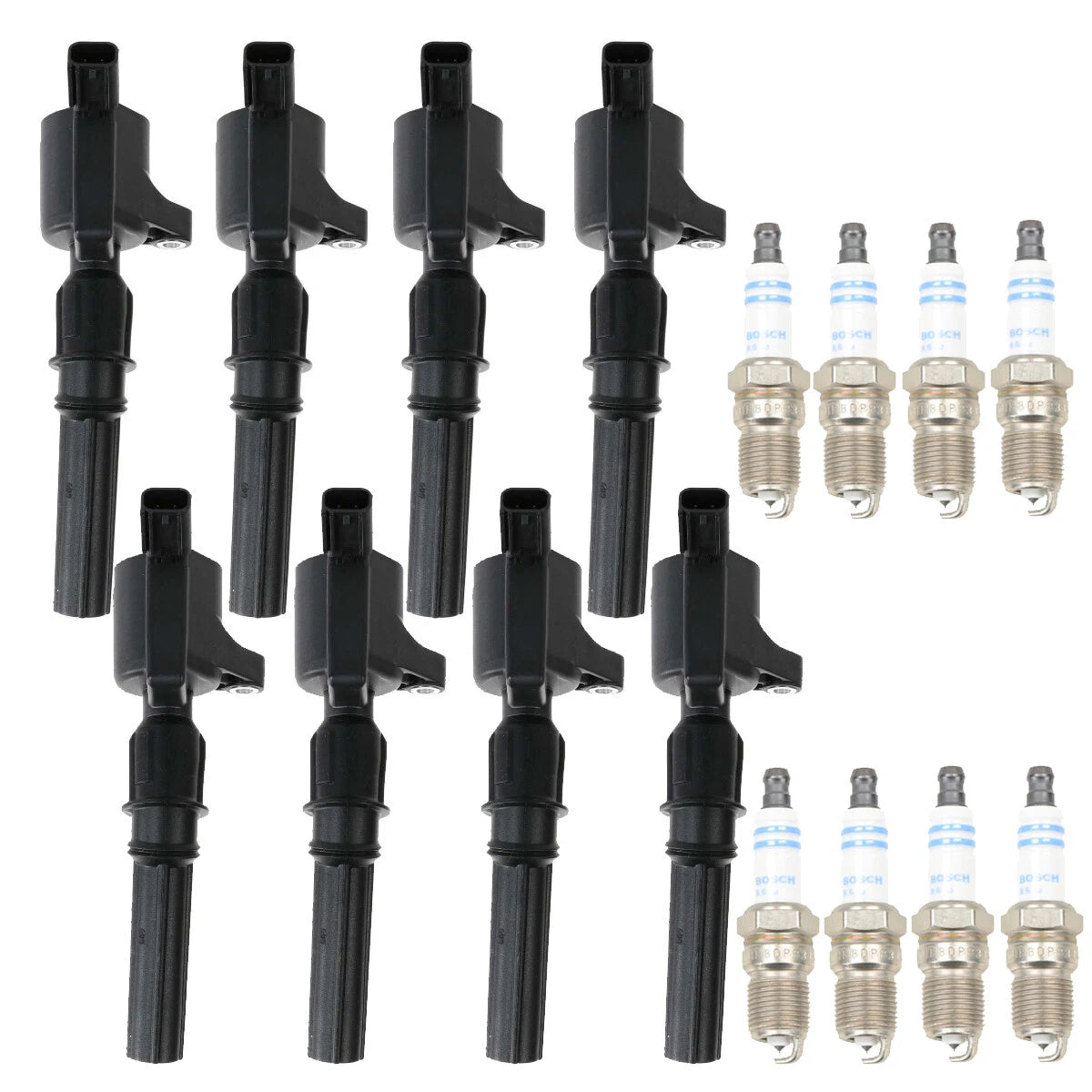 Set of 8 Ignition Coils & 8 Spark Plugs .043 for Ford 4.6L V8