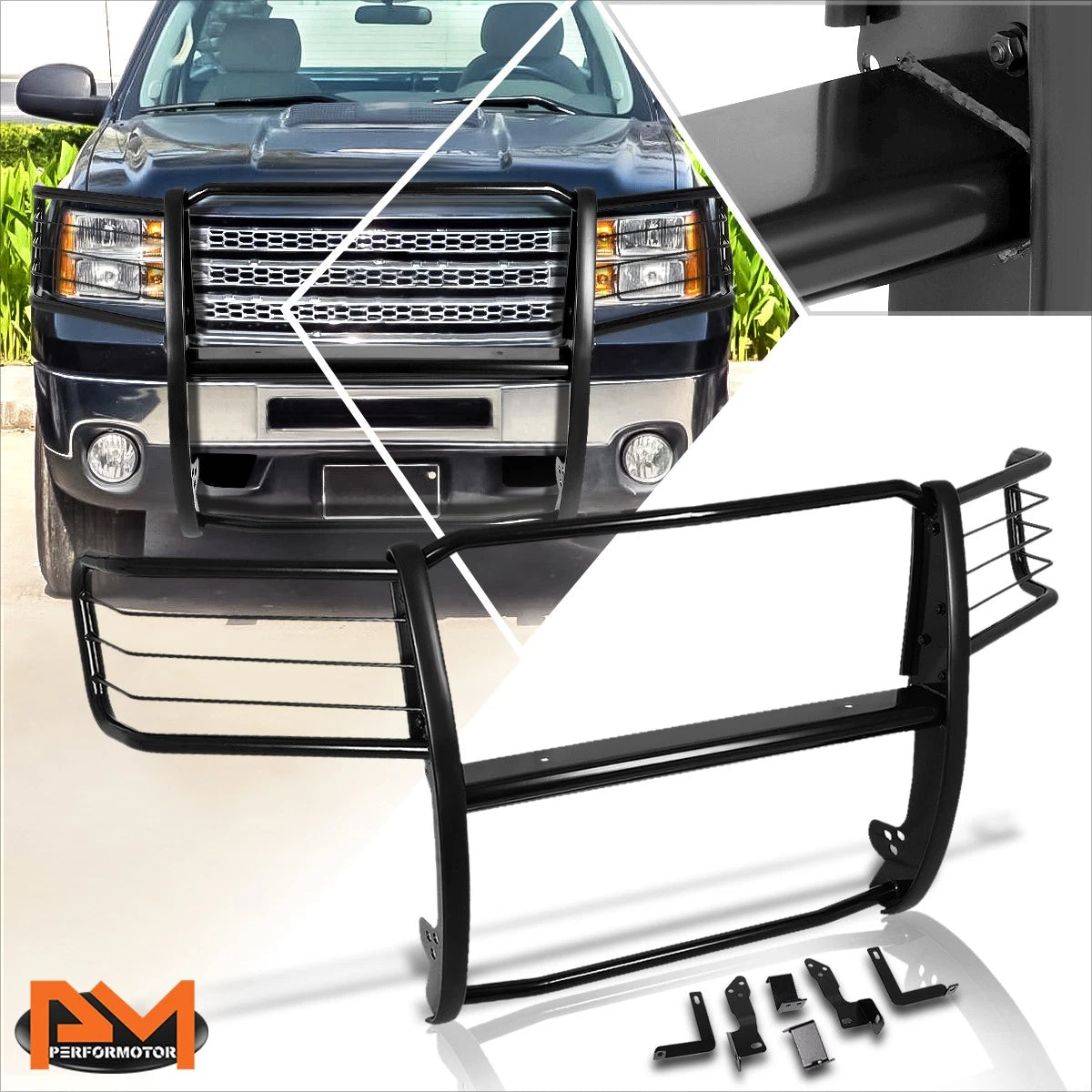 Front Bumper Brush Grille Guard for GMC Sierra 2500HD/3500HD (2011–2014)
