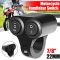 10A Switch 22mm 7/8" Dual Button Fittings Fog Spot Light Handlebar for ATV