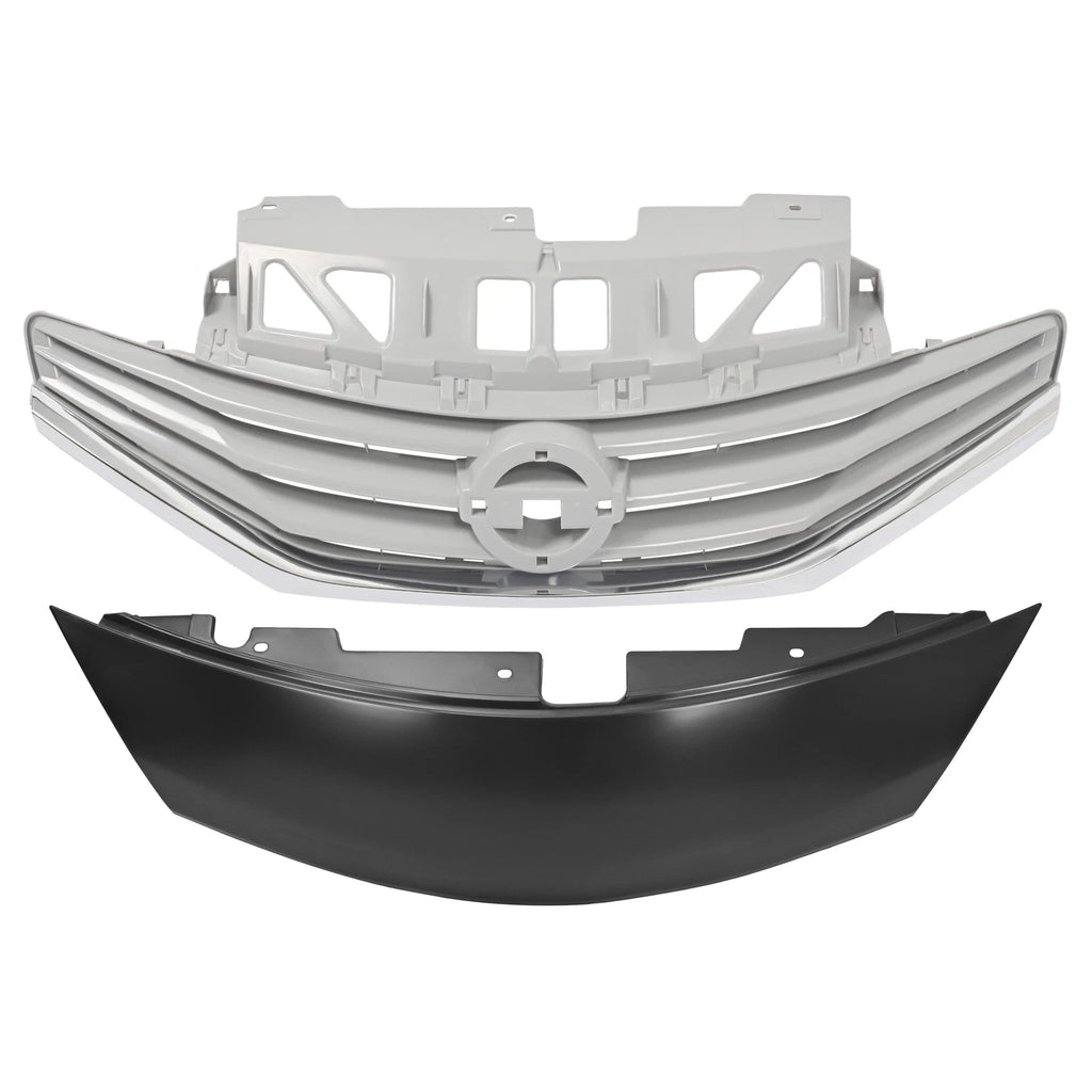 Front Bumper Grille and Hood Molding Cover for Nissan Versa Note (2014-2016)