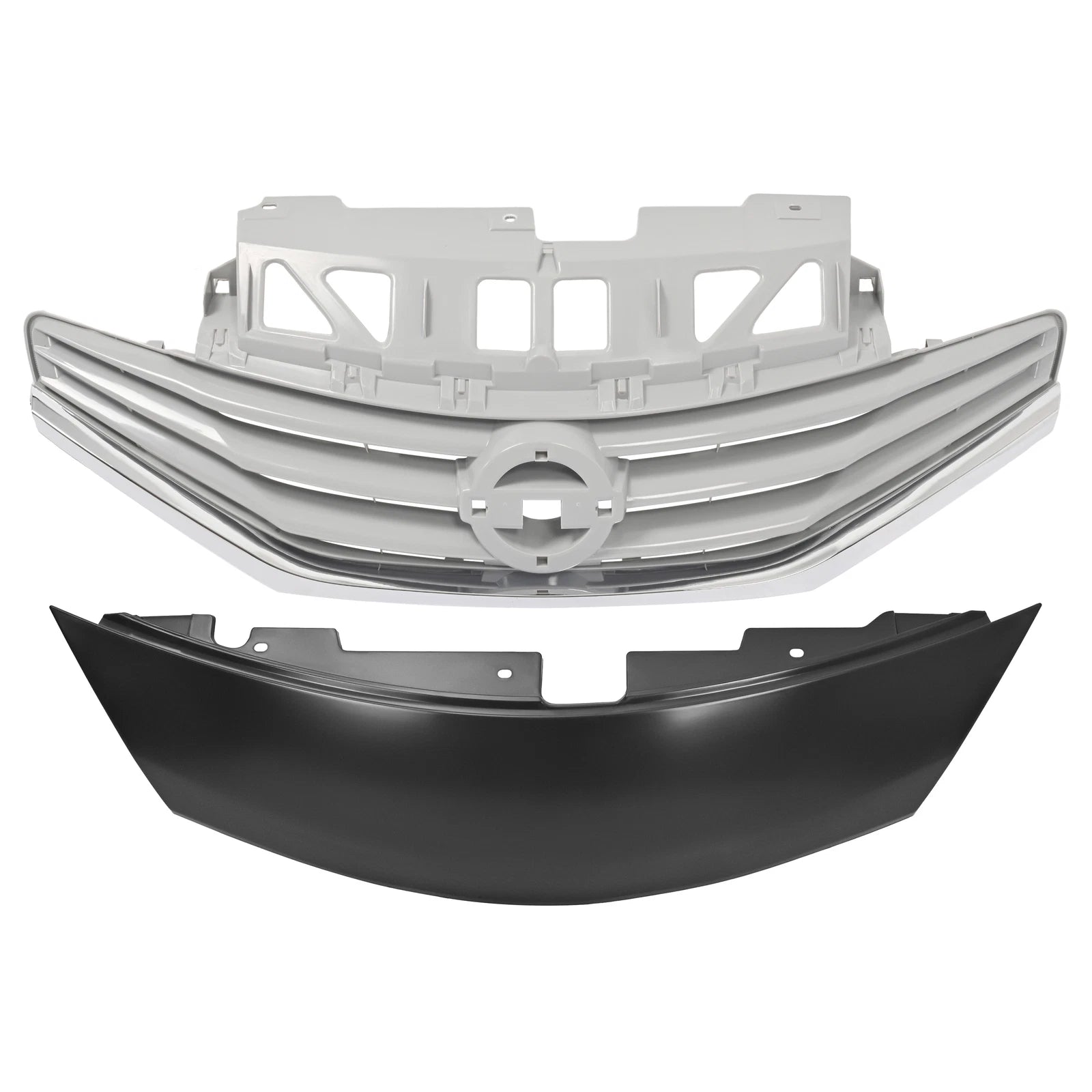Front Bumper Grille and Hood Molding Cover for Nissan Versa Note (2014-2016)