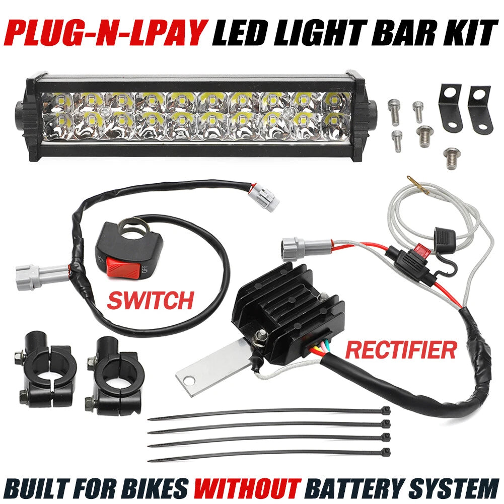 LED Light Bar Headlight Kit for Kawasaki KLX110 (2002–2009)