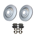 Hella Rear Vented Rotors & Bosch QuietCast Brake Pads Kit for Audi A6 Quattro
