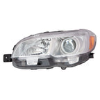 Replacement Driver Side Halogen Headlight Assembly w/Chrome Bezel
