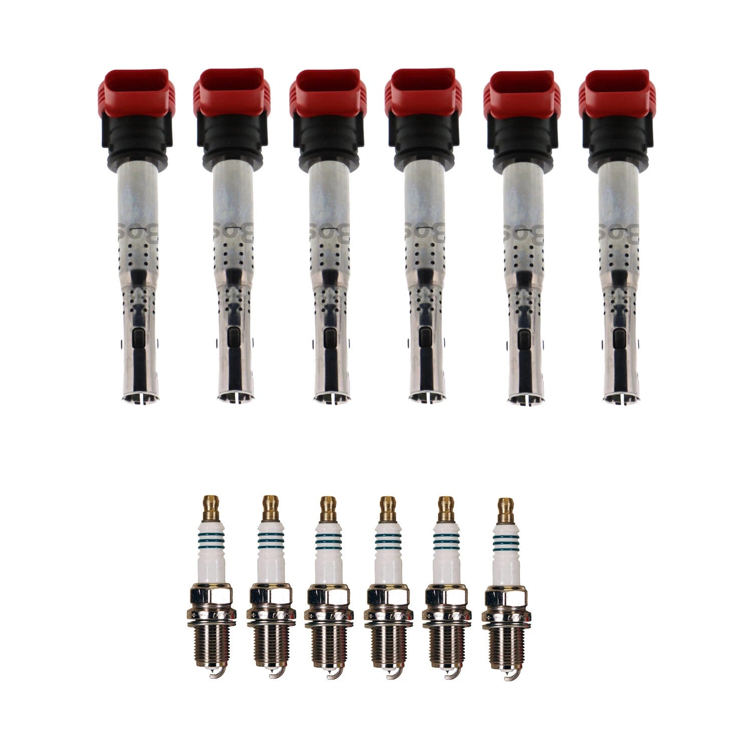 Set of 6 Ignition Coils & Iridium Spark Plugs for Audi A6 Quattro Q5