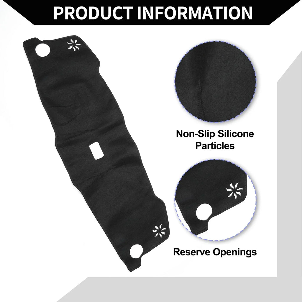 Dashboard Cover Mat for Honda Vezel RV3-RV6 (2021-2024) Black Protector Set