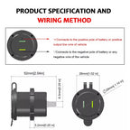 Dual USB Charger Adapter for QC3.0 Cigarette Lighter Socket (12-24V)