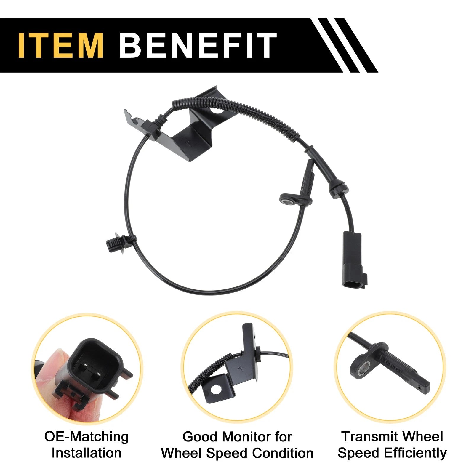 ABS Wheel Speed Sensor No.J2GC2C205A3A for Ford Edge (2015–2018) Front Left