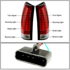 LED Tail Lights Pair for 1988-1998 Chevy K1500 GMC C1500