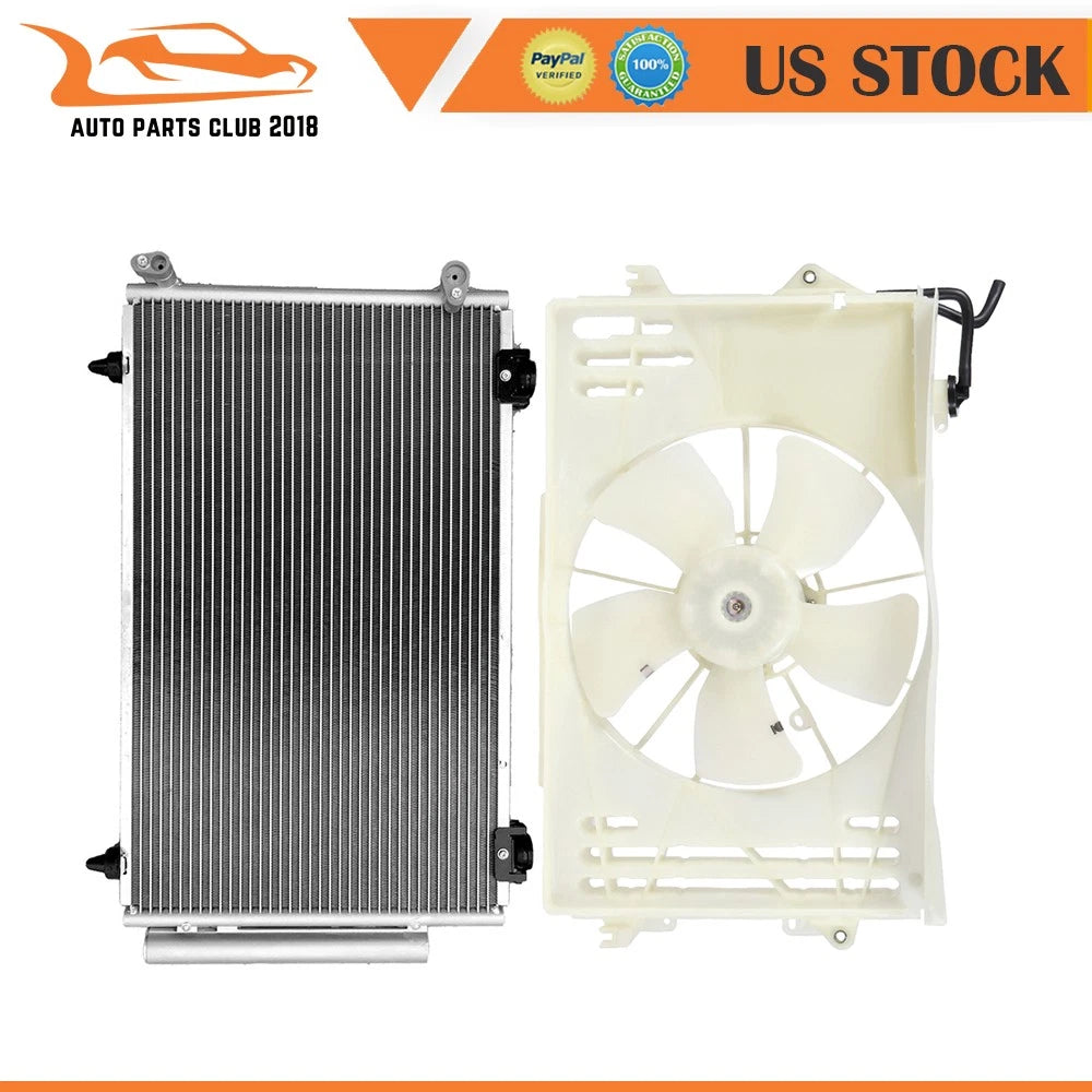 AC Condenser and Cooling Fan Assembly for Toyota Matrix (2005–2008)