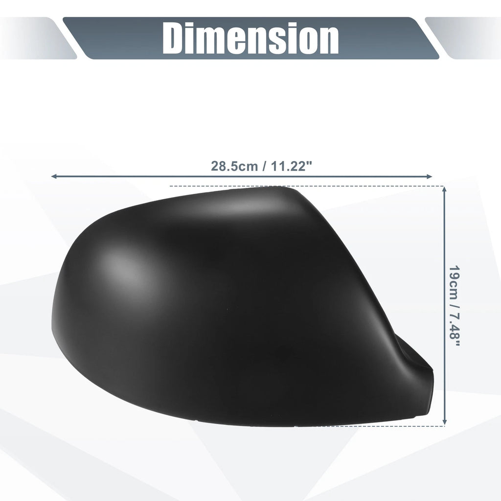 Right Side Mirror Cover Cap Matte Black for Volkswagen Transporter T5 T6 (2003–2019)