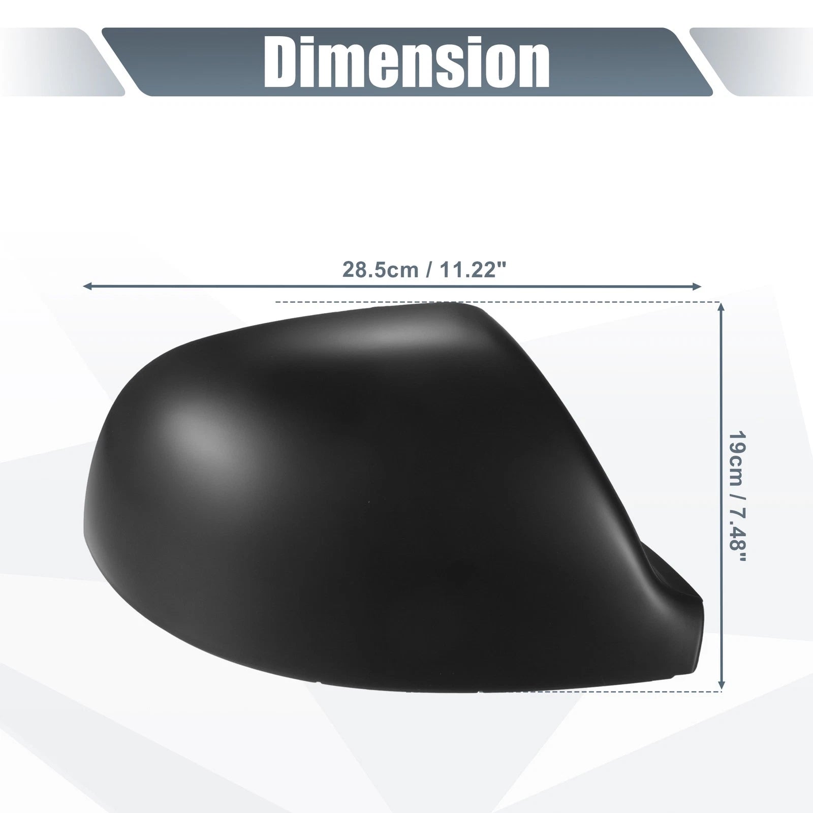 Right Side Mirror Cover Cap Matte Black for Volkswagen Transporter T5 T6 (2003–2019)