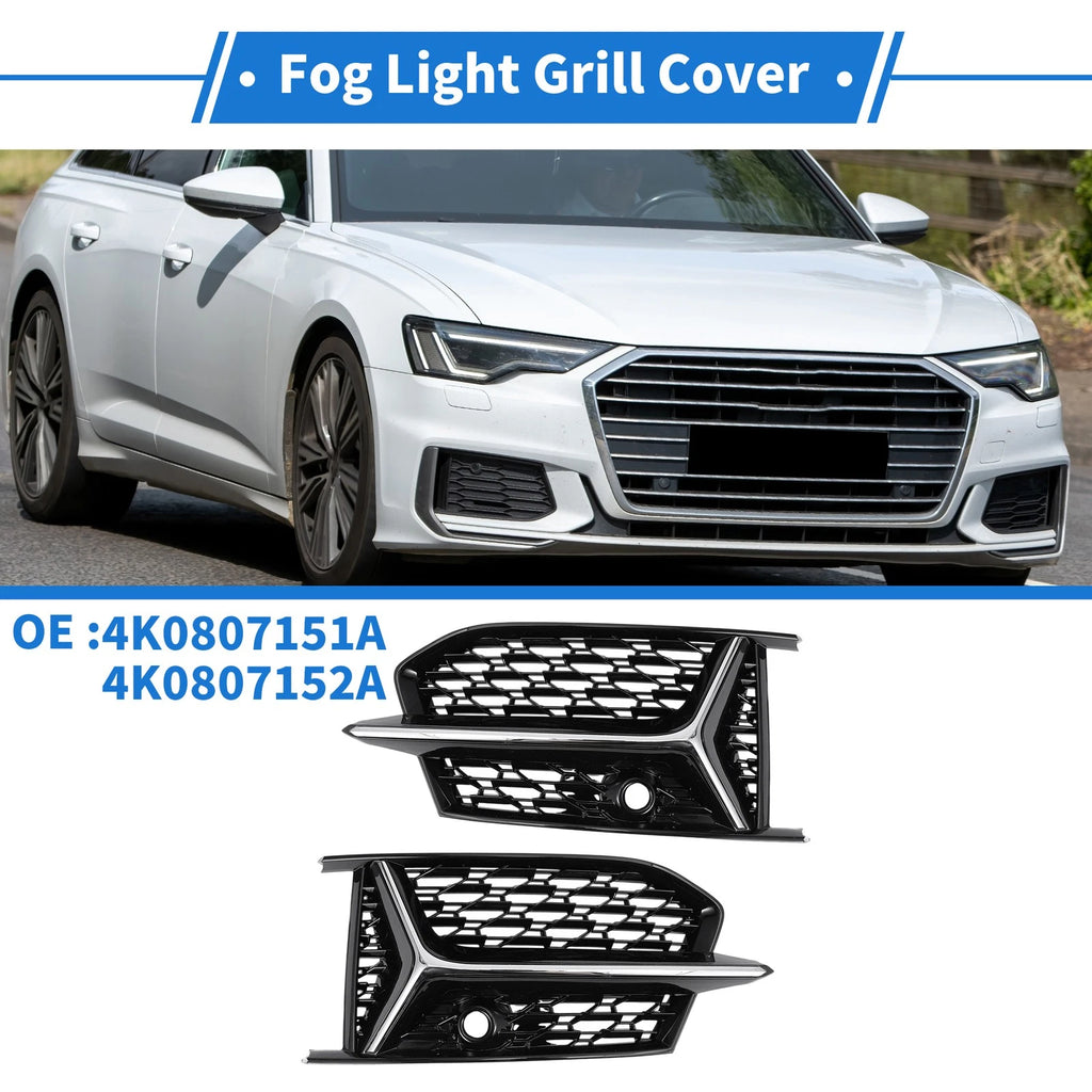 2X Fog Light Grills for Audi A6 (2019–2023) No. 4K0807151A