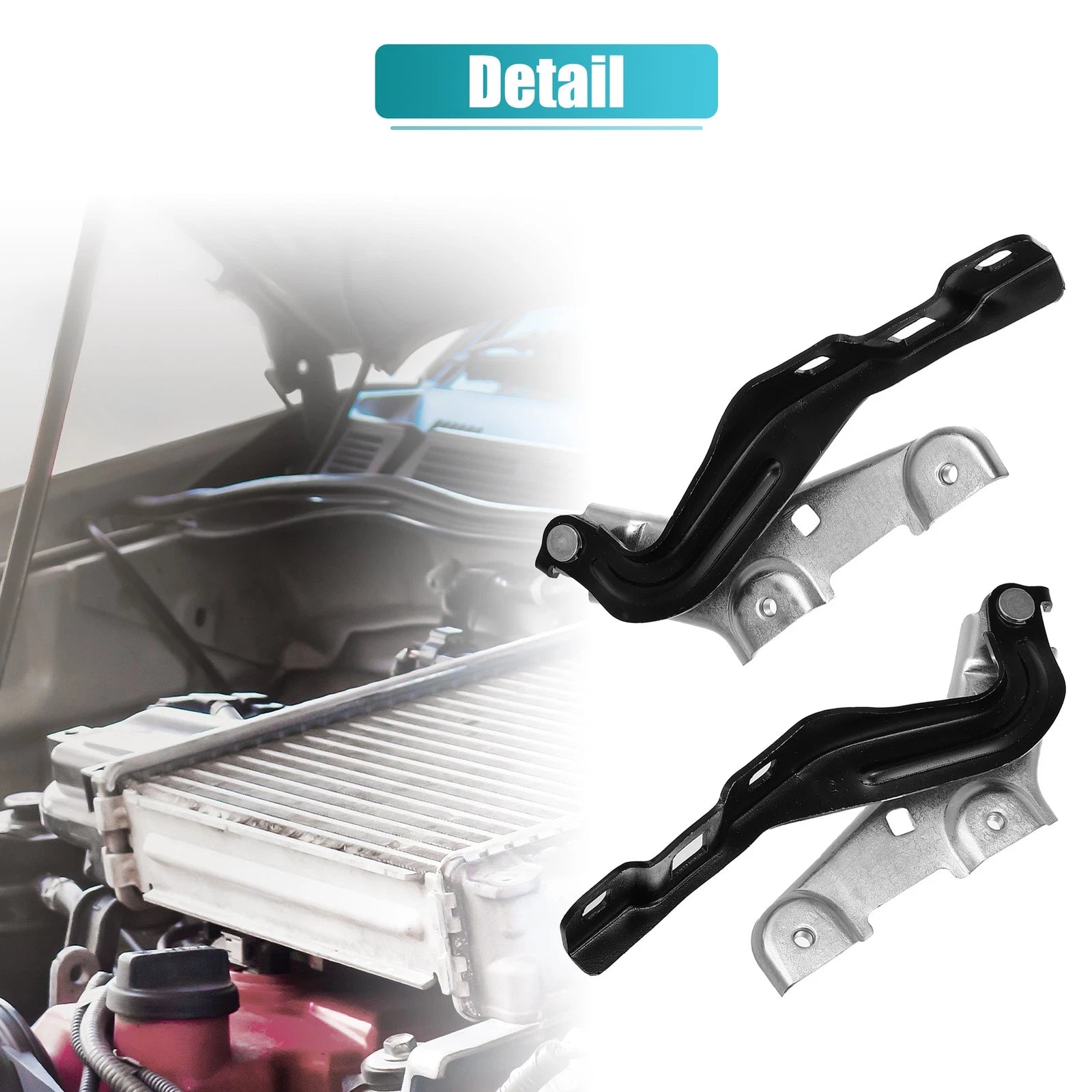 Set of 2 Hood Hinges for Chevrolet (23134811, GM1236171)