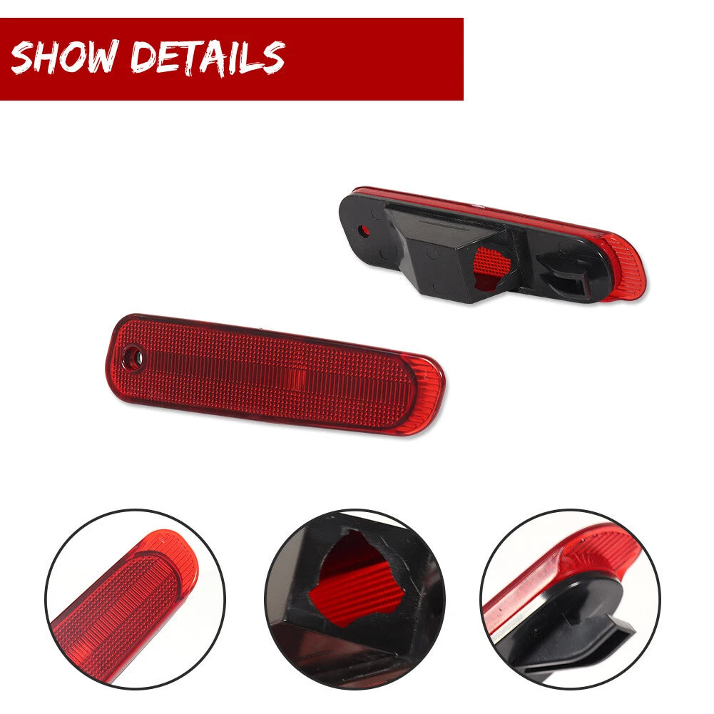 2X Red Lens Rear Bumper Side Marker Lights for Nissan 300ZX Z32 (1990–1996)