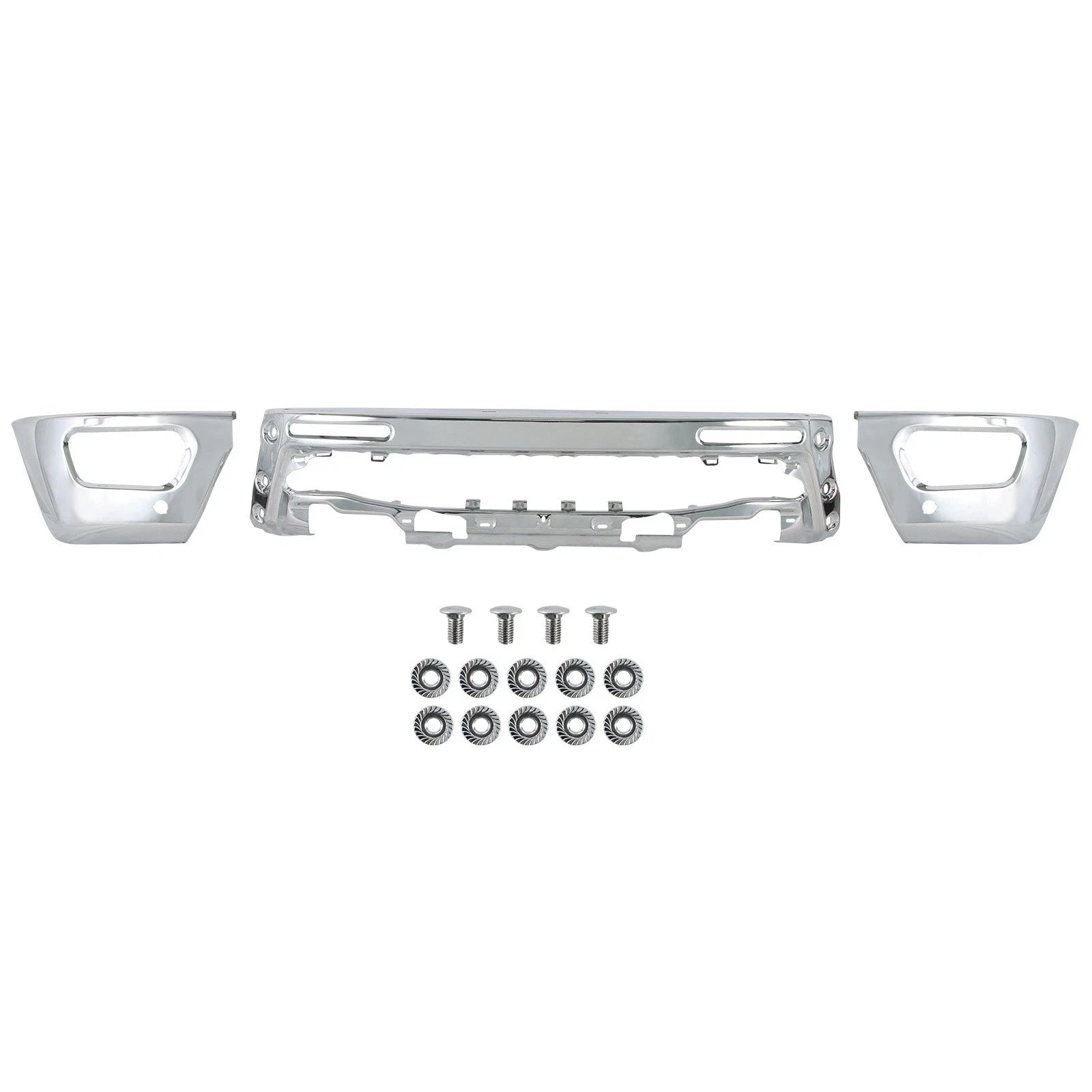 Chrome Steel Front Bumper Face Bar for Ford Ranger (2019–2023)