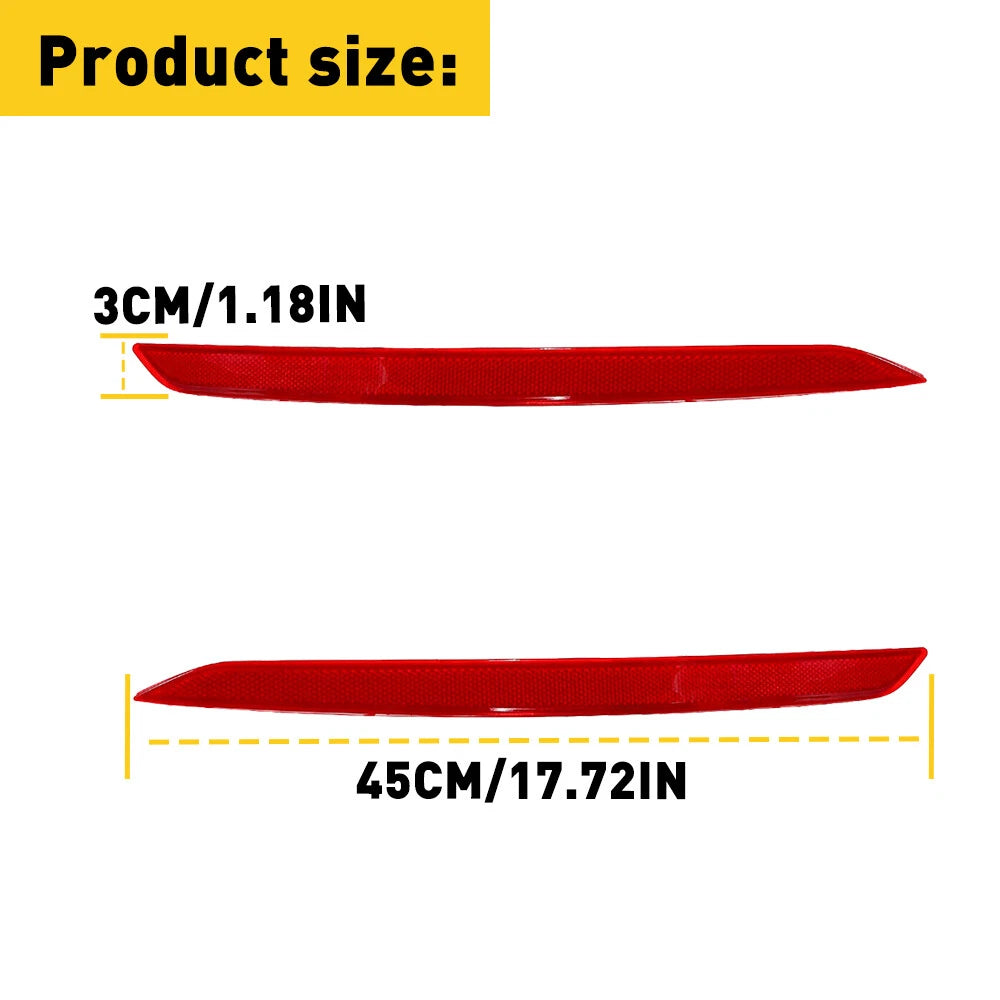 Set of 2 Rear Bumper Reflector Lights for Hyundai Elantra (2017â2018)