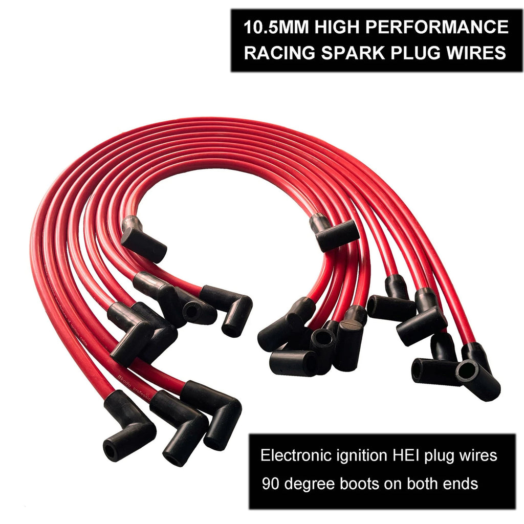9PCS Spark Plug Wires Set for Chevy SBC BBC 350 383 454 (HEI)