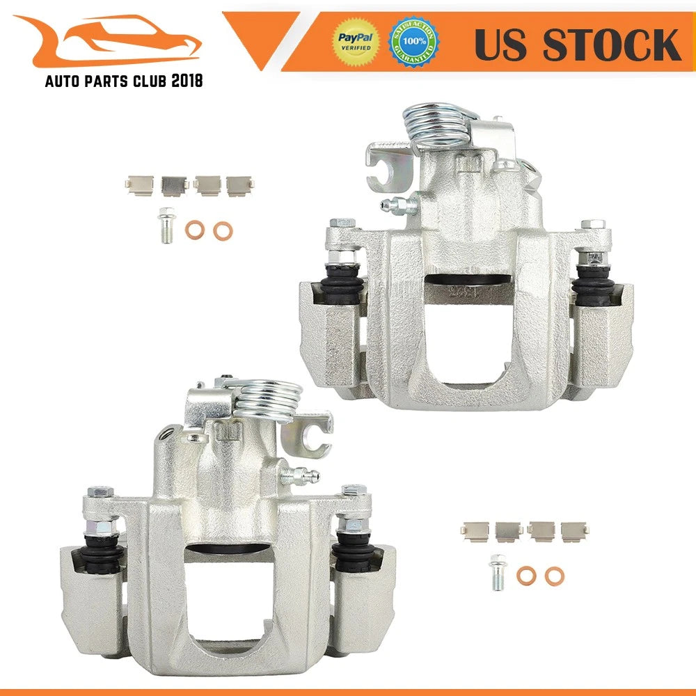 Set of 2 Rear Brake Calipers w/Bracket for Ford Taurus (2010–2012) & Lincoln MKS (2012)