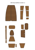 Swim Platform Cockpit Mat for Hewes Redfisher 18 (2005) - EVA Foam Teak Flooring