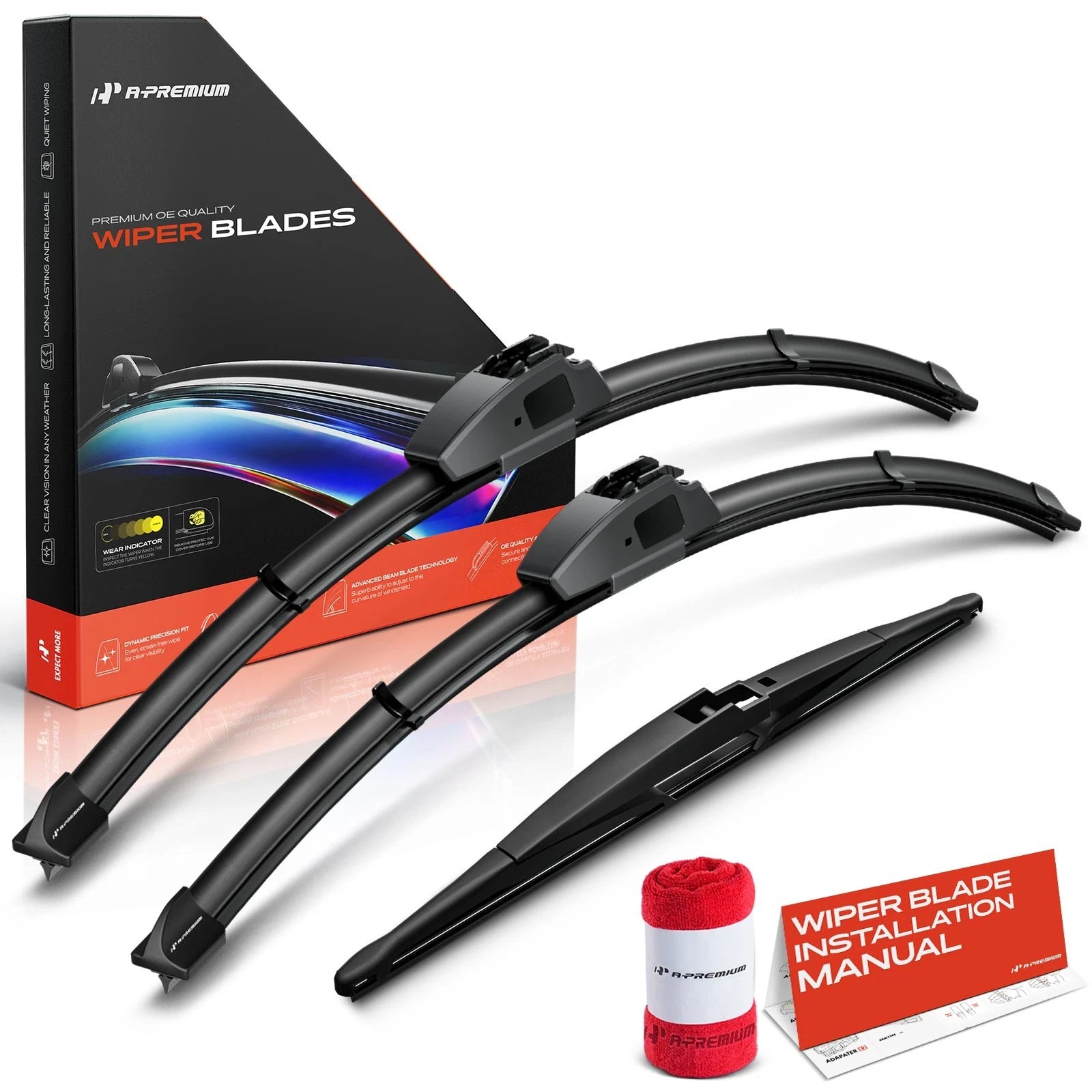 Set of 3 Windshield Wiper Blades for Mitsubishi Outlander