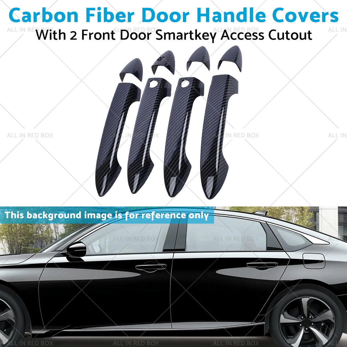4X Carbon Fiber Door Handle Covers for Honda Pilot Ridgeline