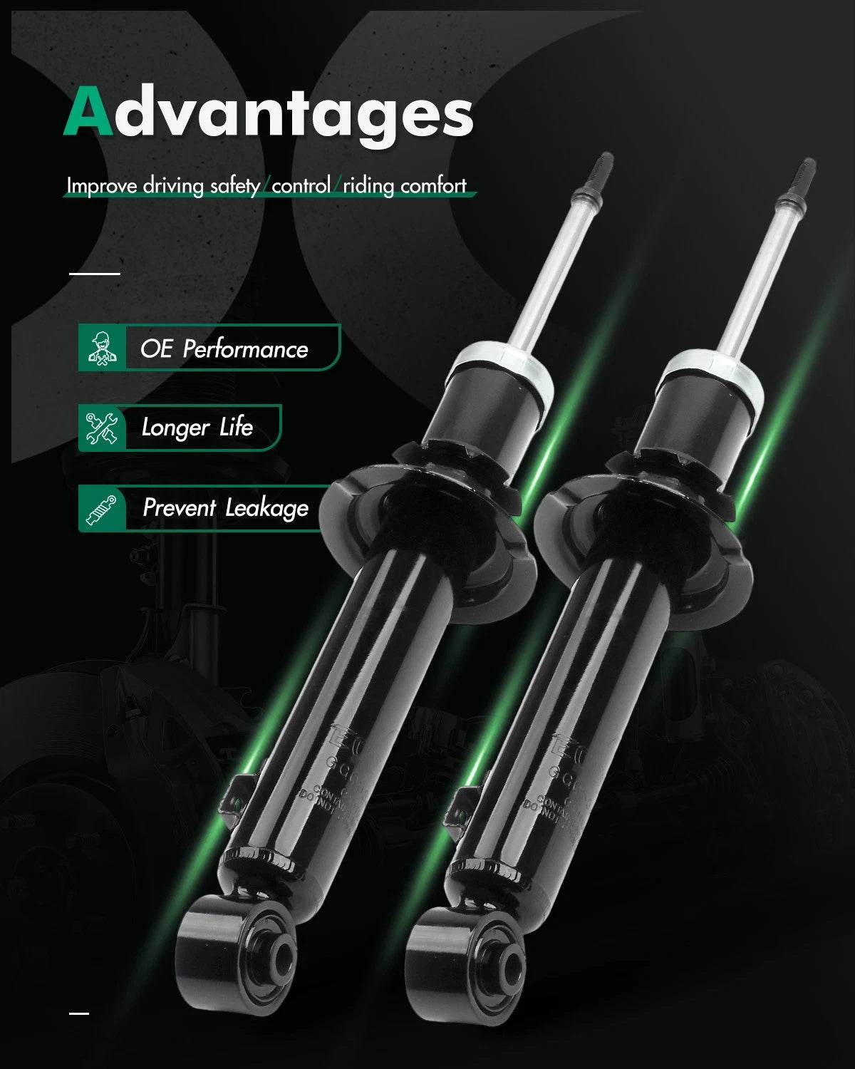 Front Shocks Struts for Mazda Miata (1990–1997)