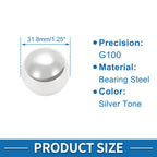 Set of 2 Precision G100 Steel Ball Bearings 31.8mm