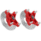 2 Front Red Wheel Hub & Brake Disc for Honda TRX250X (2009–2020), TRX400X (2009, 2012–2014)