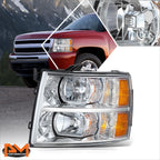 Driver Side Headlight Lamp for Chevy Silverado 1500-3500 HD (2007–2014)