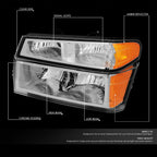 Chrome/Amber Side Headlight Bumper Lamps for Colorado Canyon (2004–2012)