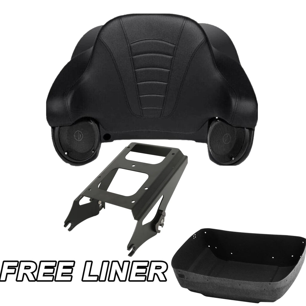 Trunk Pad Mount Rack Speakers for Harley Touring Road Glide (2009–2013)