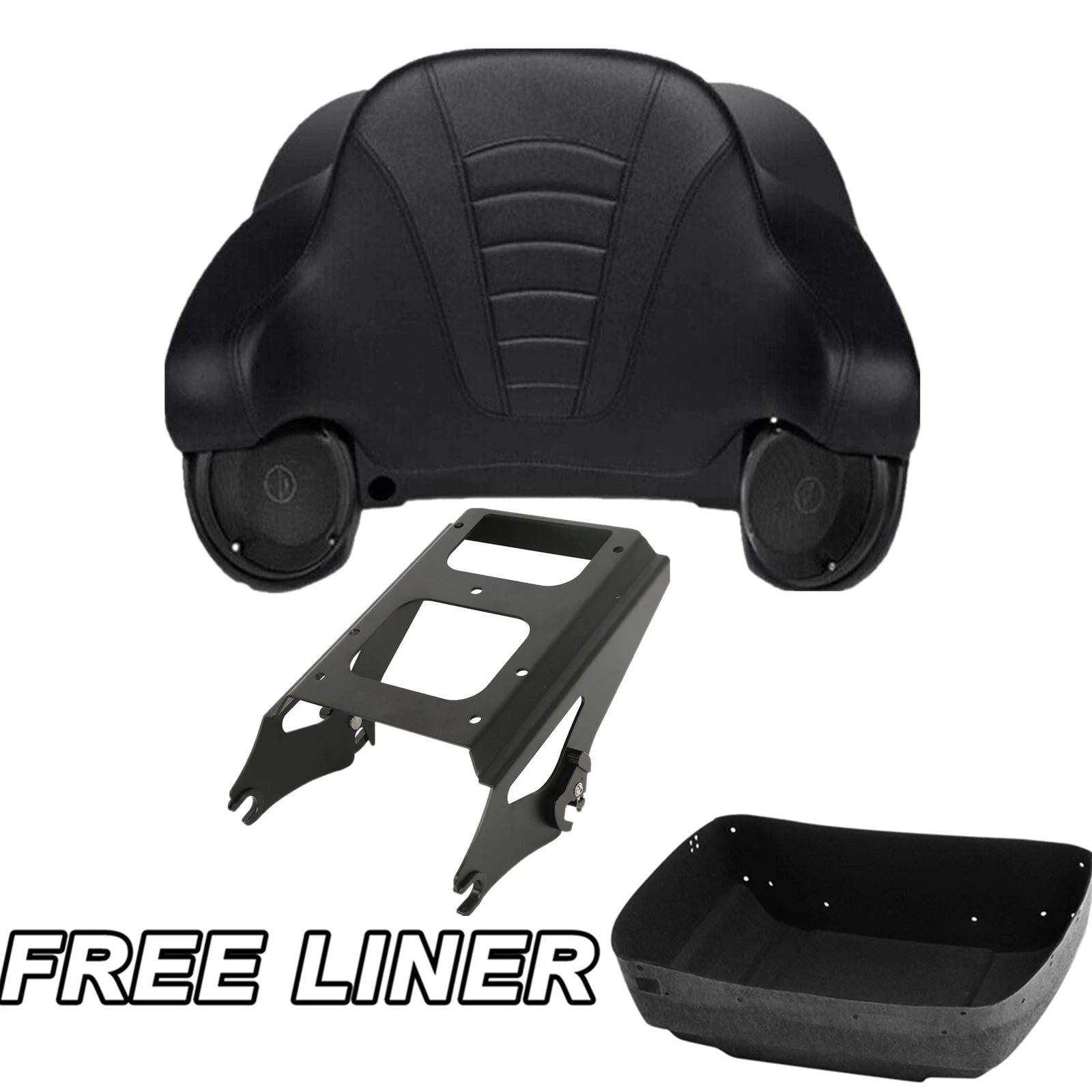 Trunk Pad Mount Rack Speakers for Harley Touring Road Glide (2009–2013)