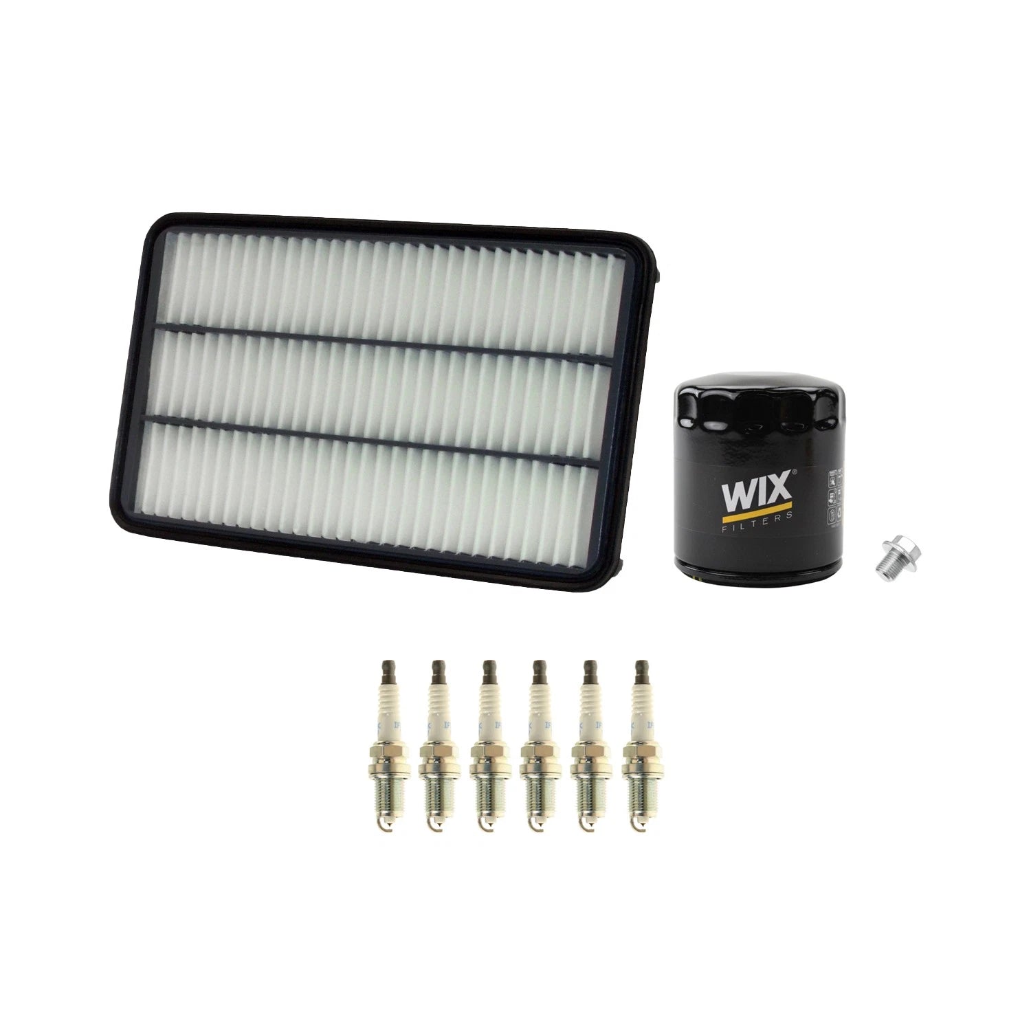 Wix Engine Air Oil Filters & NGK 6 Laser Iridium Spark Plugs Kit for Camry V6 (G)