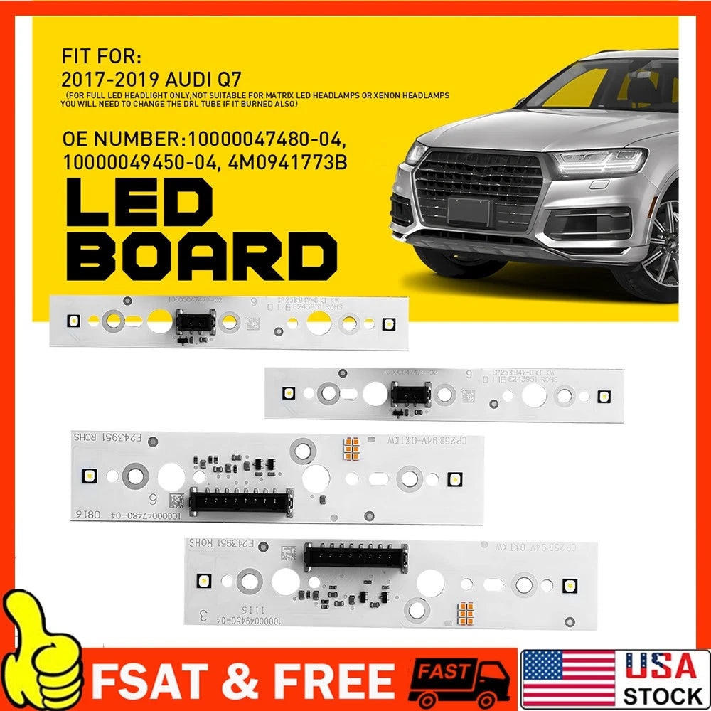 LED boards for Audi Q7 (2017–2019) Headlight DRL Light Guide Strip