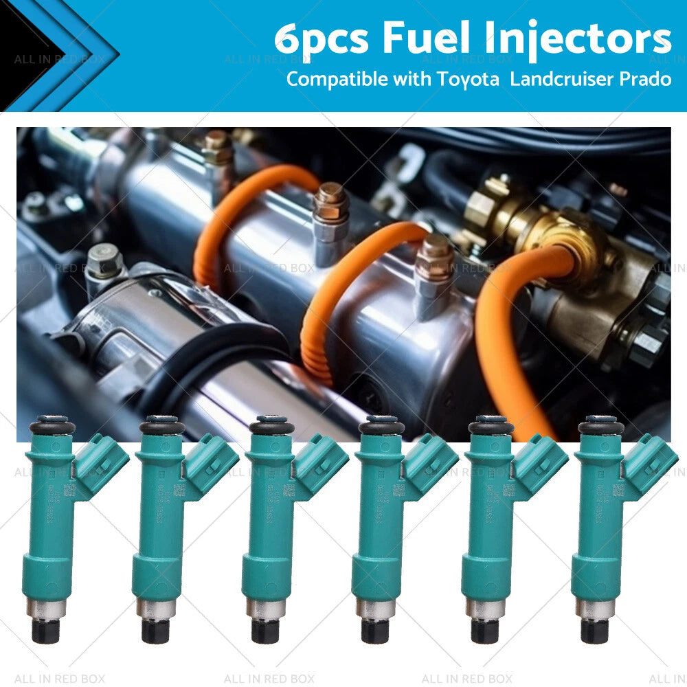 6x Fuel Injectors for Toyota Landcruiser Prado 4.0L (2003–2009)
