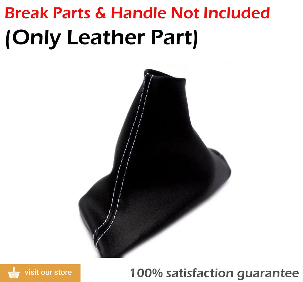 Emergency Brake Boot for Volvo S60 (2005–2008) - Leather Synthetic, White Stitch