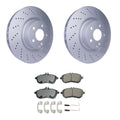 Hella Front Rotors & Akebono EURO Ceramic Brake Pads Kit for W204 C250 (2008–2015)